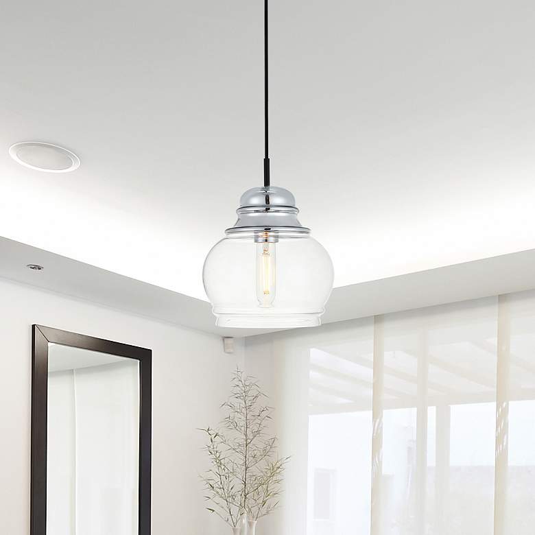 Image 2 Kenna 1 Lt Chrome Pendant With Clear Glass