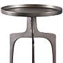 Kenna 16" Wide Textured Nickel Aluminum Accent Table