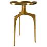 Kenna 16" Wide Textured Soft Gold Aluminum Accent Table