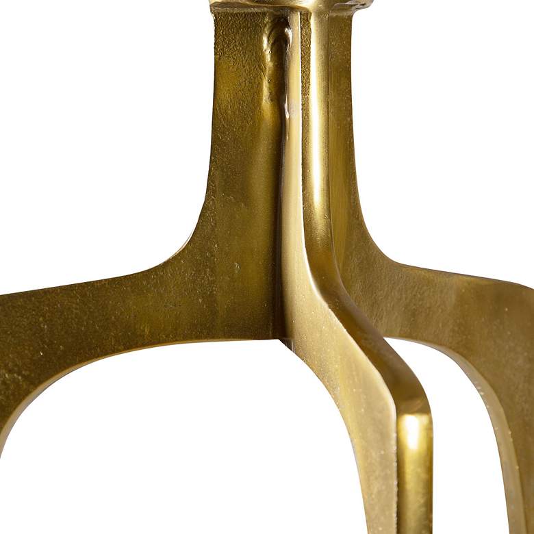 Image 4 Kenna 16" Wide Textured Soft Gold Aluminum Accent Table more views