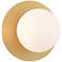 Kenna 6 3/4" High Warm Brass Wall Sconce