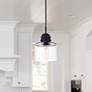 1_Kenna 6 3/4" Wide Black Bell Mini Pendant