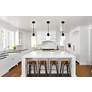 3_Kenna 6 3/4" Wide Black Bell Mini Pendant more views