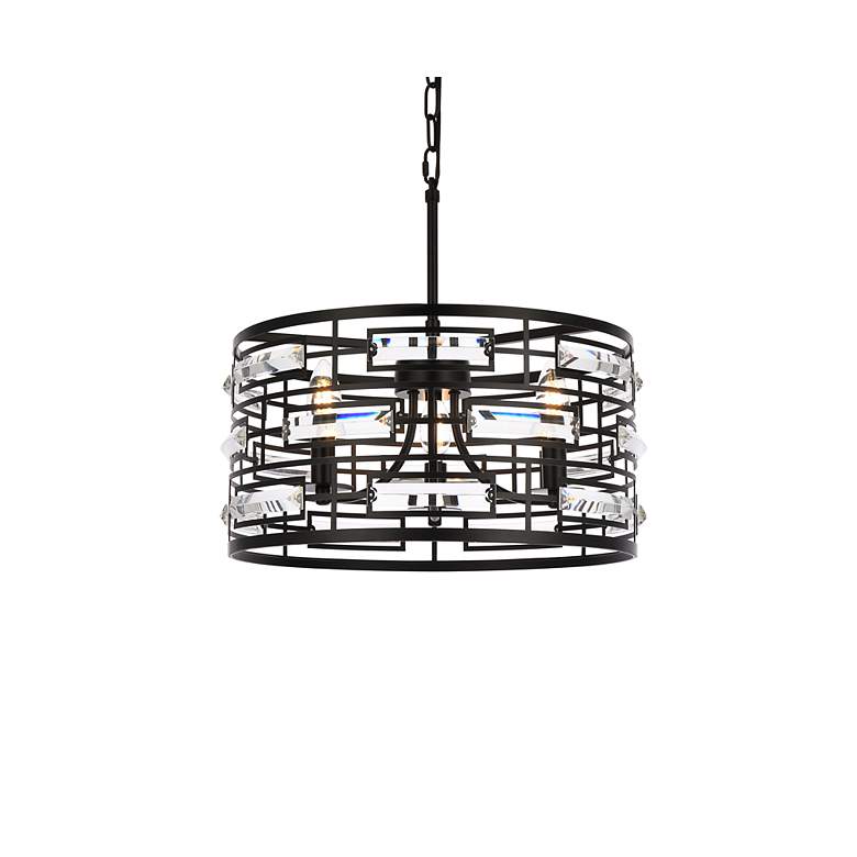 Image 5 Kennedy 16 1/2" Wide Black and Crystal 3-Light Pendant more views