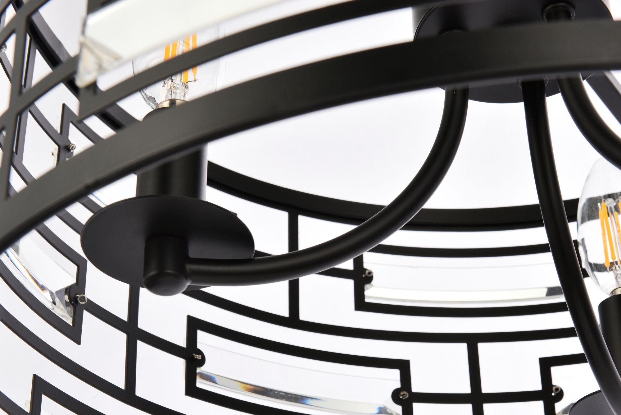 Kennedy 16 1/2" Wide Black and Crystal 3-Light Pendant in scene