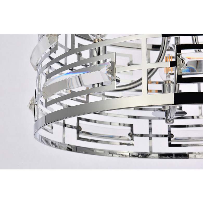Image 5 Kennedy 16 1/2" Wide Chrome Drum Pendant Light more views