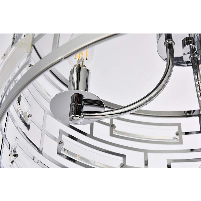 Image 6 Kennedy 16 1/2" Wide Chrome Drum Pendant Light more views