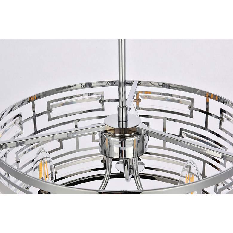 Image 7 Kennedy 16 1/2" Wide Chrome Drum Pendant Light more views