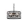 5_Kennedy 18 1/2" Wide Black 5-Light Drum Pendant more views