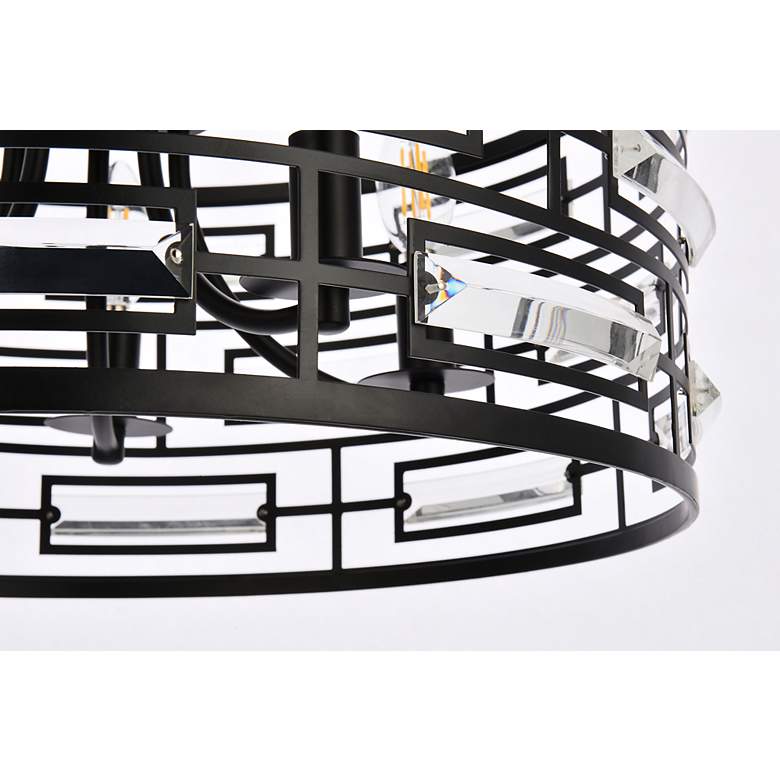Image 6 Kennedy 18 1/2" Wide Black 5-Light Drum Pendant more views