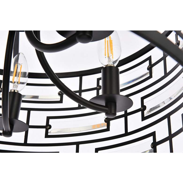 Image 7 Kennedy 18 1/2" Wide Black 5-Light Drum Pendant more views