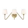 Thumbnail3 of Kennedy 23 1/2" Wide Vanity Light in Brushed Champagne Bronze with Opa more views