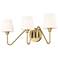 Kennedy 23 1/2"W Bronze 3-Light Bath Light w/ White Glass