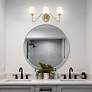 6_Kennedy 23 1/2"W Bronze 3-Light Bath Light w/ White Glass more views