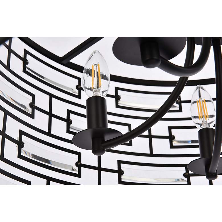 Image 7 Kennedy 24" Wide Black 5-Light Drum Pendant more views