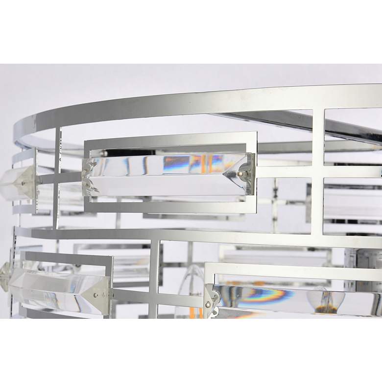 Image 7 Kennedy 24" Wide Chrome 5-Light Drum Pendant more views