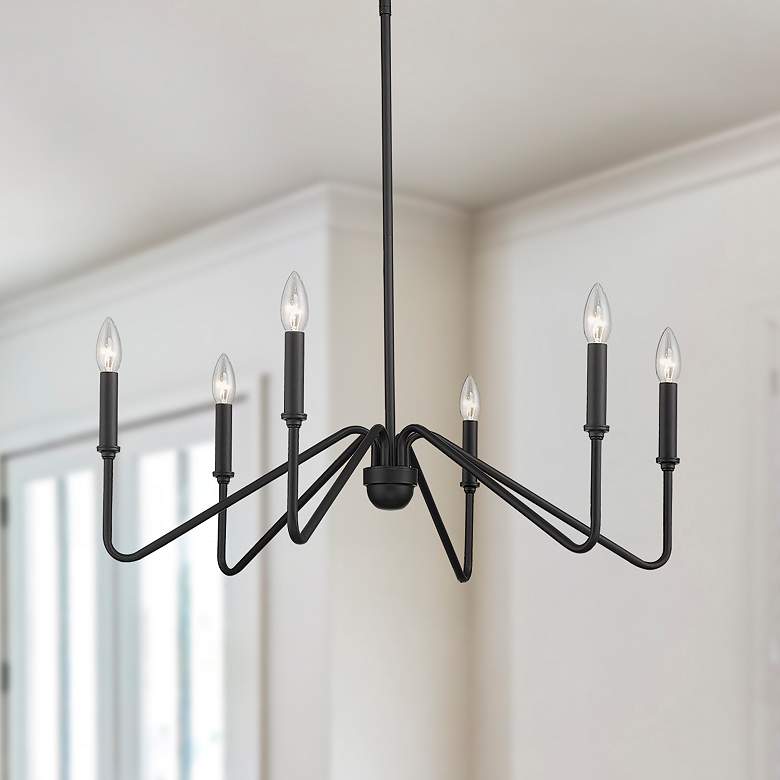Image 1 Kennedy 29 3/4" Wide Chandelier in Natural Black