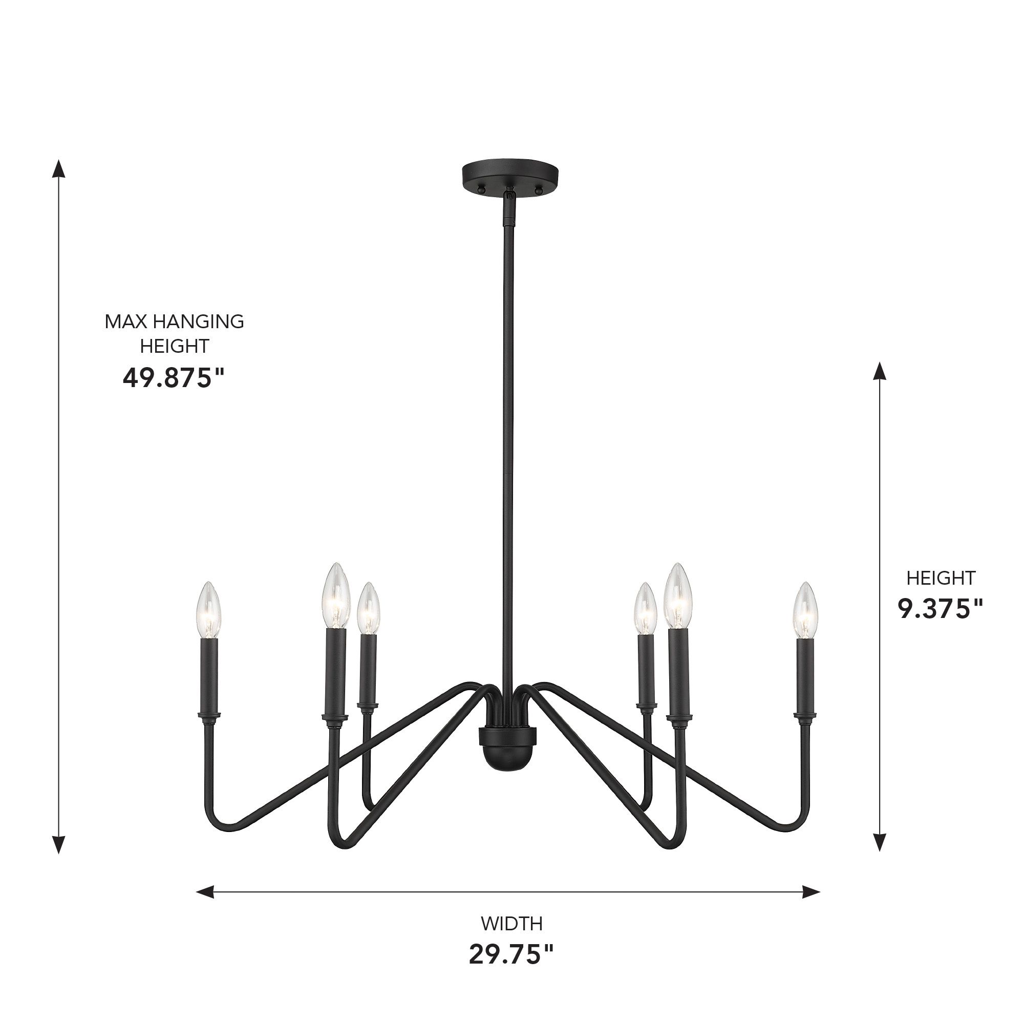 Kennedy 29 3/4" Wide Chandelier in Natural Black