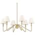 Kennedy 34 5/8" Wide Chandelier in BCB with Ivory Linen