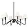 Kennedy 34 5/8" Wide Chandelier in Natural Black with Ivory Linen