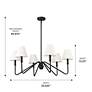 Kennedy 34 5/8" Wide Chandelier in Natural Black with Ivory Linen