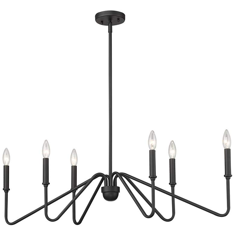 Image 1 Kennedy 36 3/4 inch Wide Linear Pendant in Natural Black