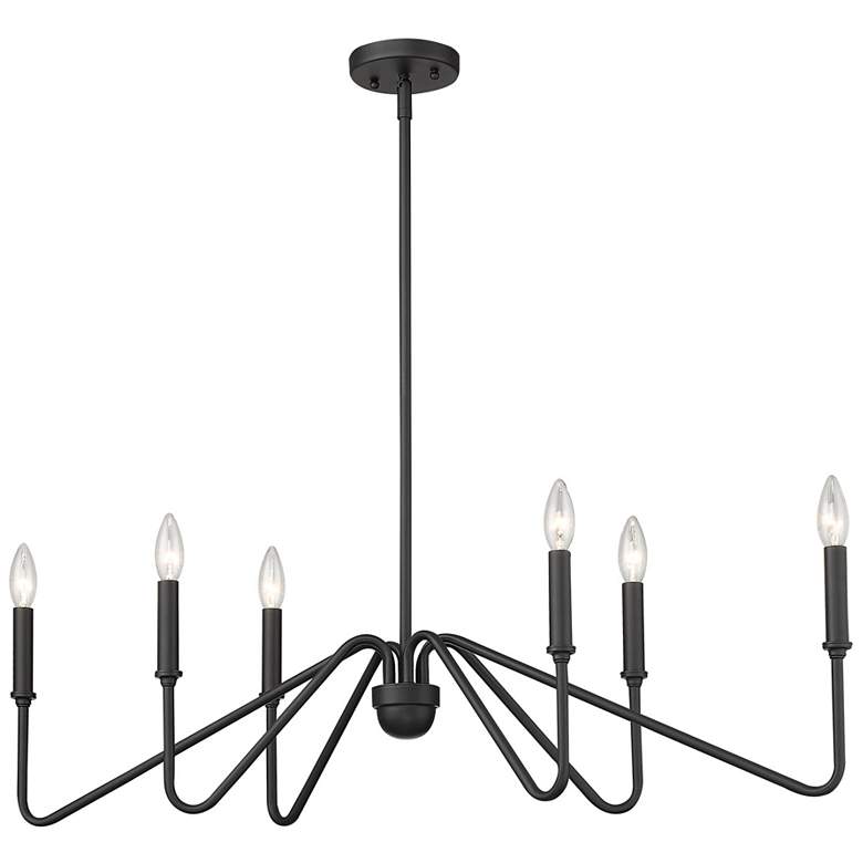 Image 1 Kennedy 36 3/4" Wide Linear Pendant in Natural Black