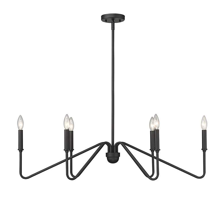Image 3 Kennedy 36 3/4" Wide Linear Pendant in Natural Black more views