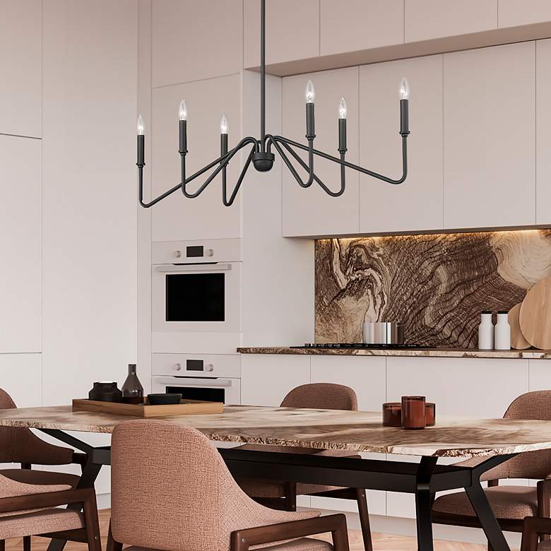Image 6 Kennedy 36 3/4" Wide Linear Pendant in Natural Black more views