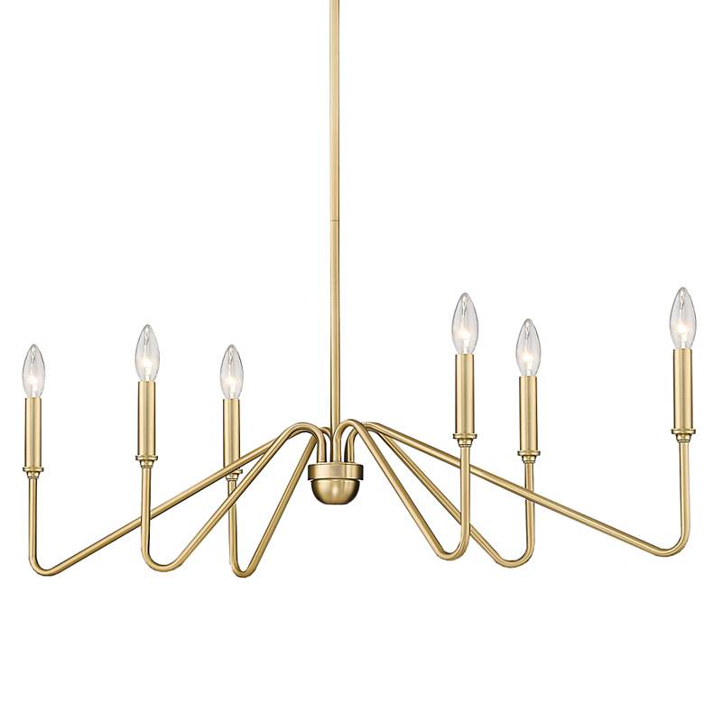 Image 3 Kennedy 36 3/4"W Brushed Champagne Bronze 6-Light Chandelier