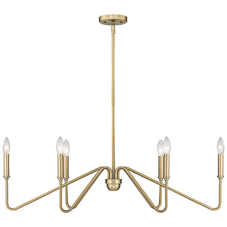 Image 5 Kennedy 36 3/4"W Brushed Champagne Bronze 6-Light Chandelier more views