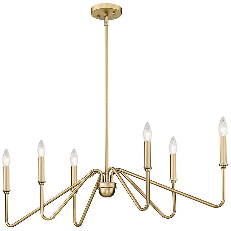Image 6 Kennedy 36 3/4"W Brushed Champagne Bronze 6-Light Chandelier more views