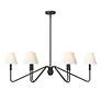 Thumbnail3 of Kennedy 41 5/8" Wide Linear Pendant in Natural Black with Ivory Linen more views