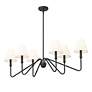 Thumbnail4 of Kennedy 41 5/8" Wide Linear Pendant in Natural Black with Ivory Linen more views