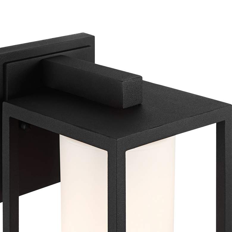 Image 3 Kennedy 9 1/4" High Sand Black Outdoor Wall Light Set of 2 more views
