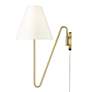4_Kennedy Brushed Champagne Bronze Swing Arm Wall Lamp more views