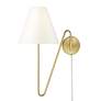 6_Kennedy Brushed Champagne Bronze Swing Arm Wall Lamp more views