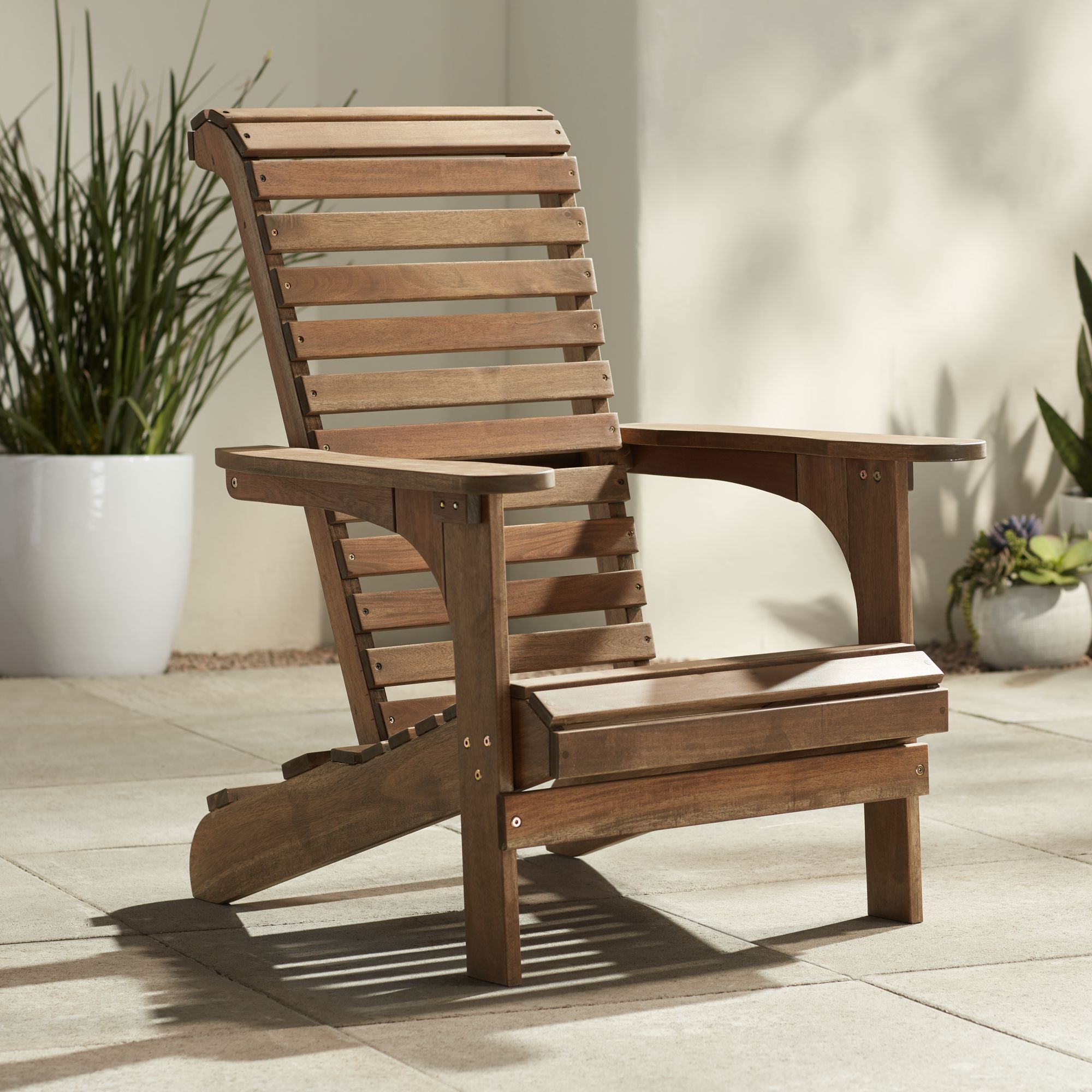 natural wood adirondack