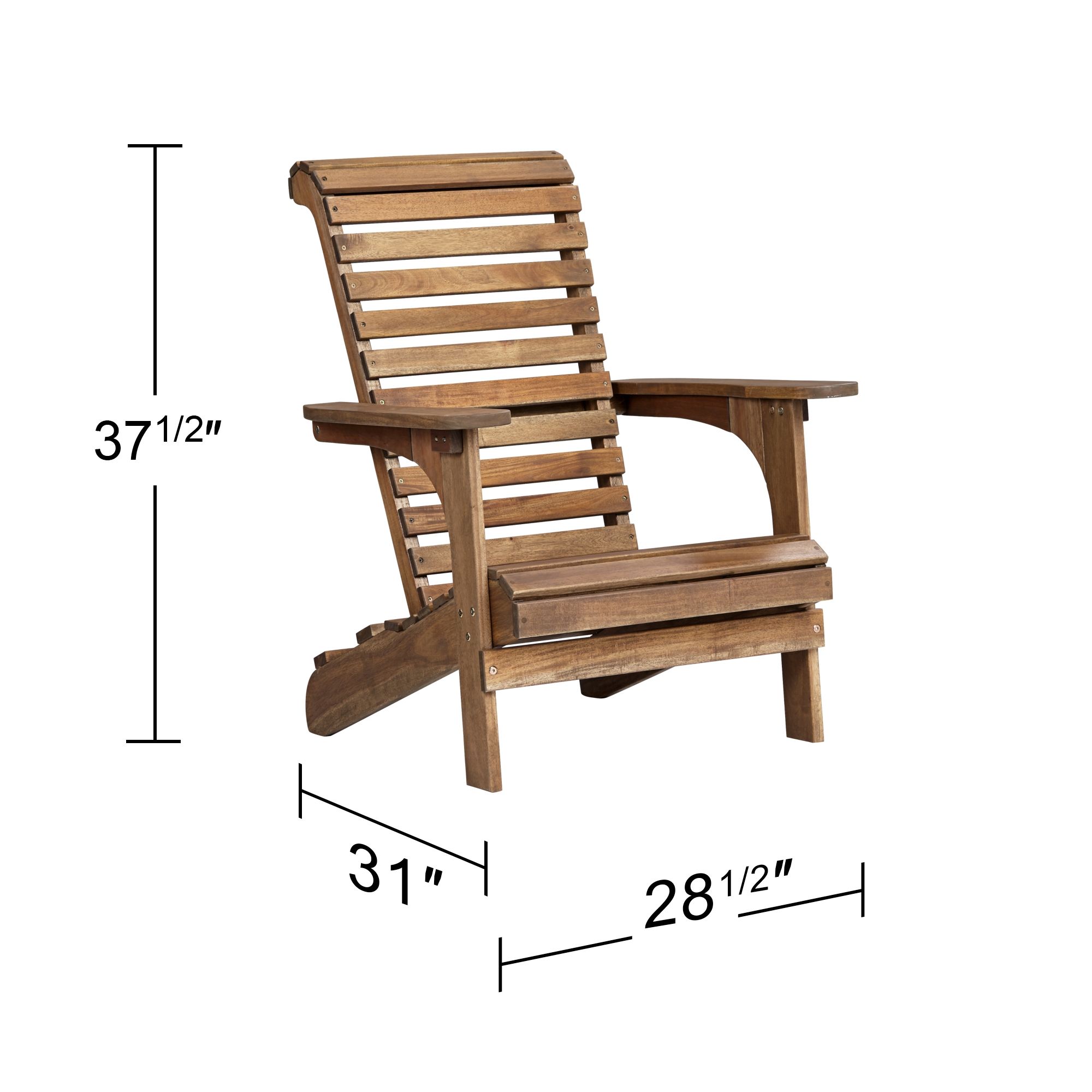 Kenneth Natural Wood Adirondack Chair