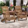 1_Kenneth Natural Wood Adirondack Chairs Set of 2