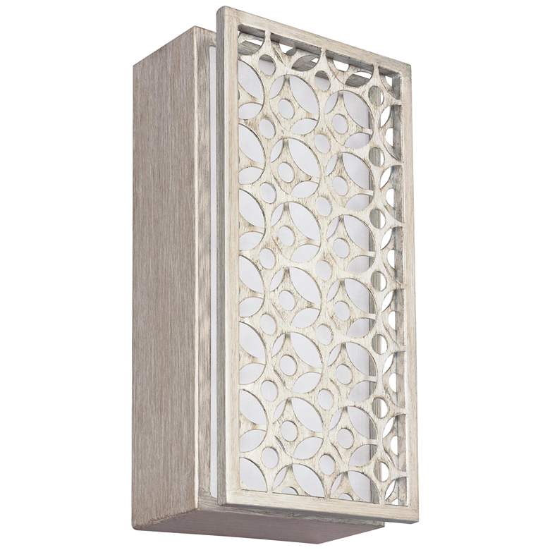 Image 1 Kenney 12 1/4" High Sunrise Silver LED Wall Sconce