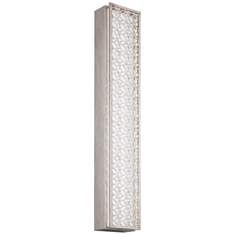 Image 1 Kenney 35" High Sunrise Silver 6-Light LED Wall Sconce