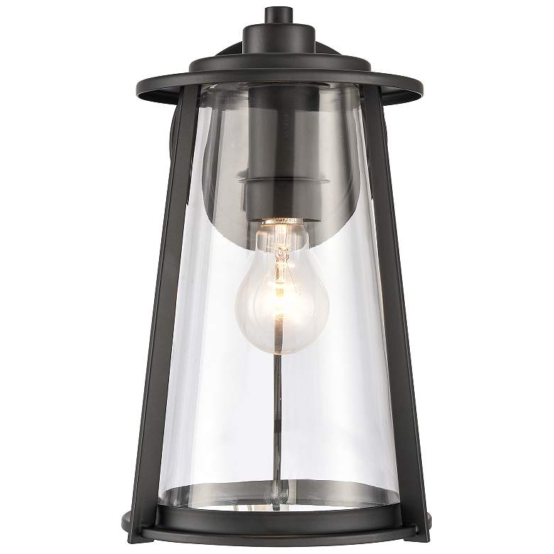 Image 1 Kennison 13" High 1-Light Outdoor Sconce - Matte Black