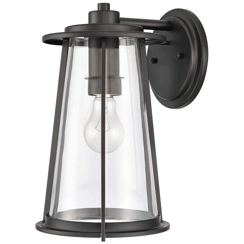 Image 2 Kennison 13" High 1-Light Outdoor Sconce - Matte Black more views