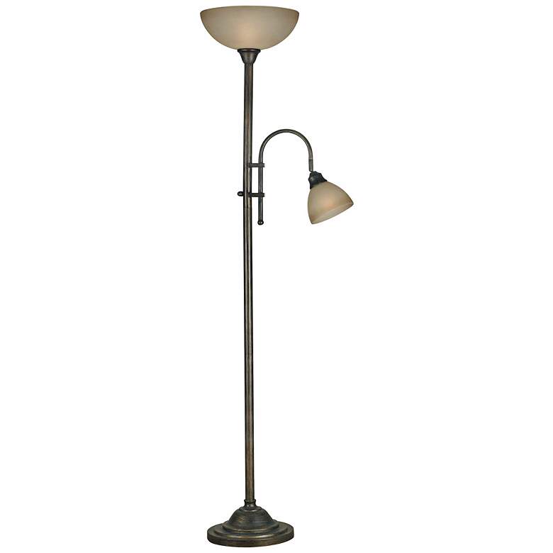 Image 1 Kenroy Callahan Torchiere Floor Lamp with Side Light