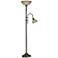 Kenroy Callahan Torchiere Floor Lamp with Side Light