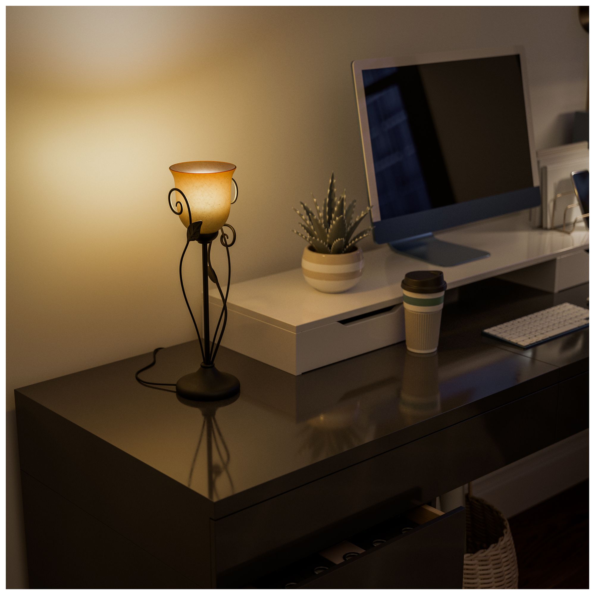 Kenroy Home Arbor 16 1/4" High Oil Rubbed Bronze Torchiere Table Lamp