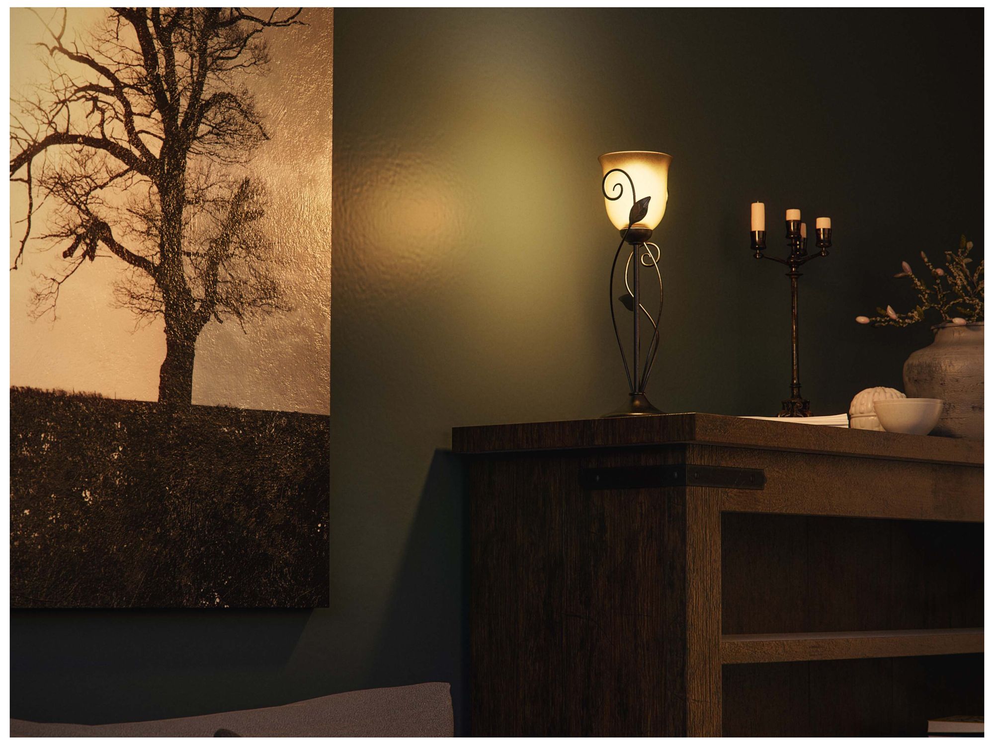 Kenroy Home Arbor 16 1/4" High Oil Rubbed Bronze Torchiere Table Lamp