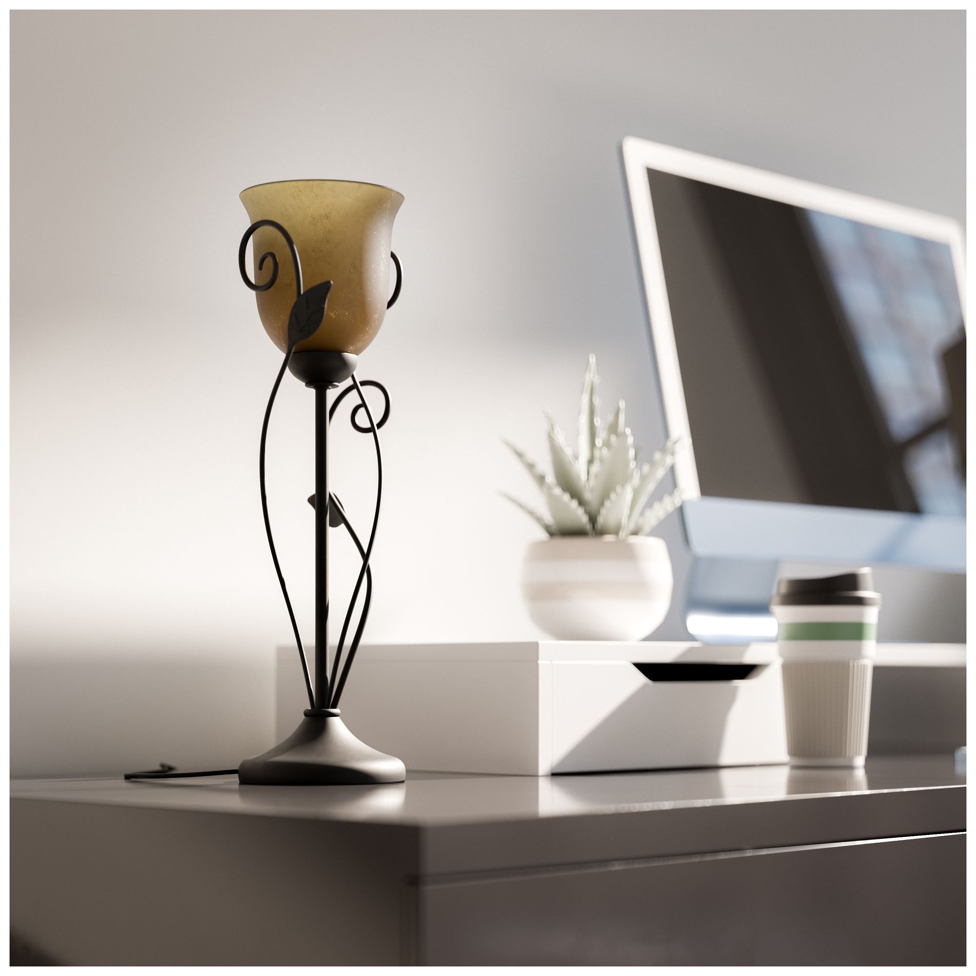 Kenroy Home Arbor 16 1/4" High Oil Rubbed Bronze Torchiere Table Lamp