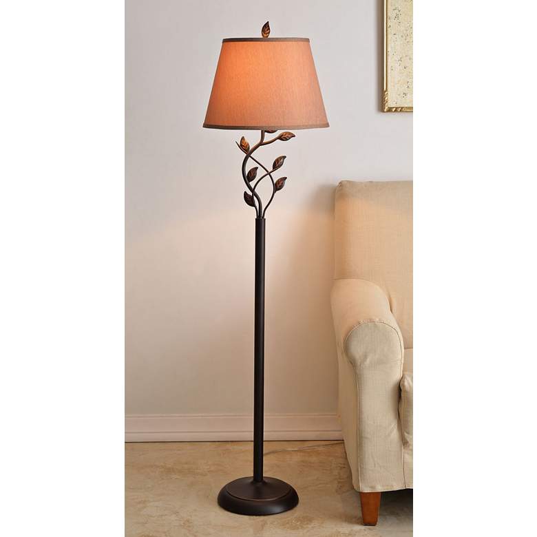 Image 1 Kenroy Home Ashlen Oil-Rubbed Bronze Metal Floor Lamp
